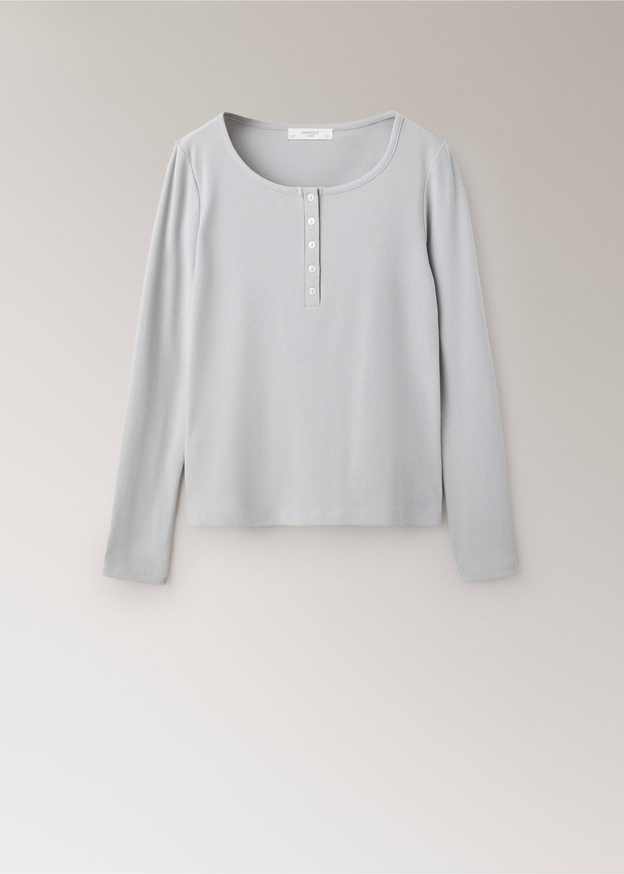 Camiseta manga larga botones - Artículo sin modelo, Gris. Ref: 37042916-00.
