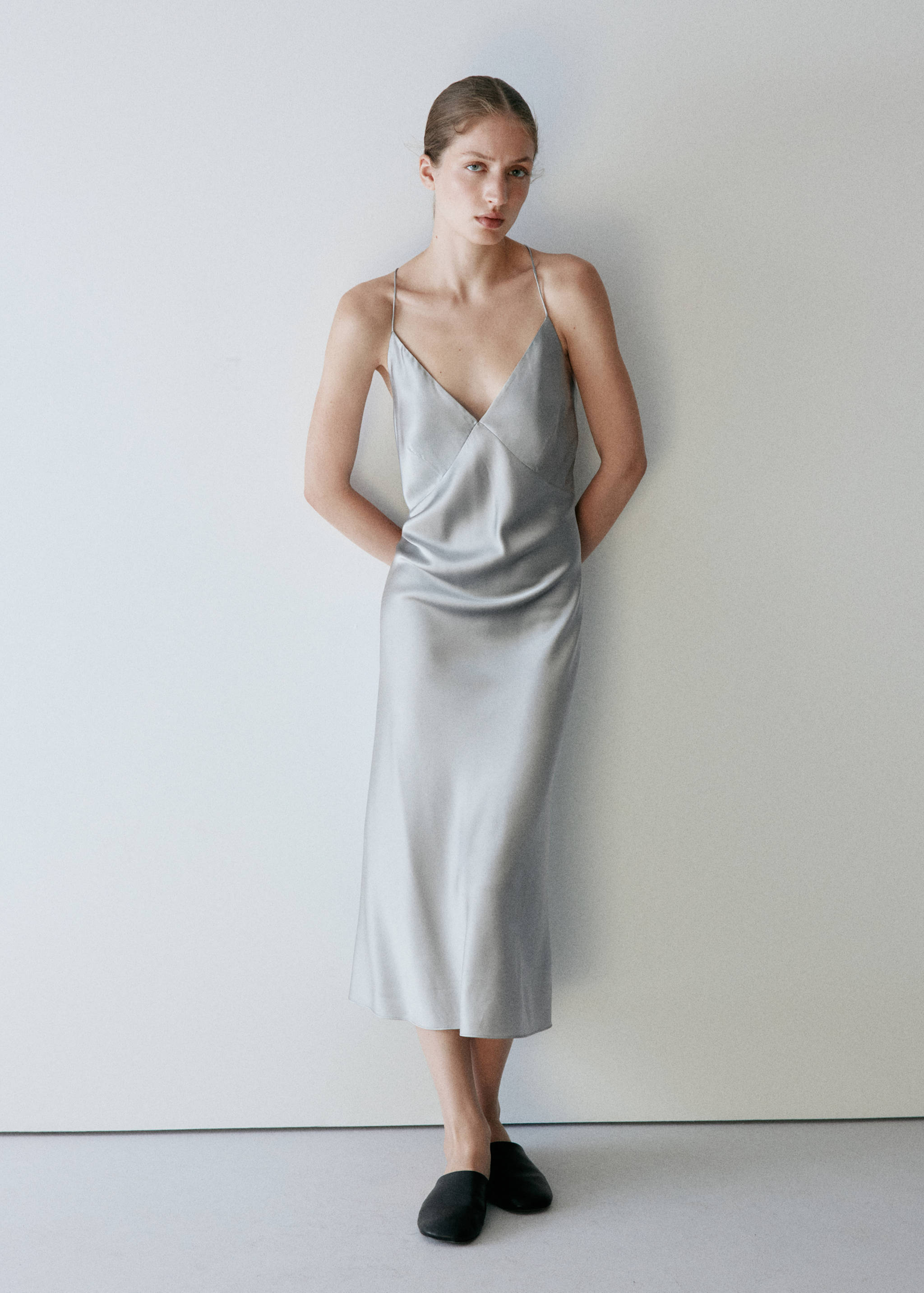 Silk strapless nightgown - General plane