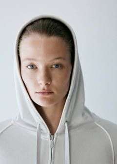 Velour sweatshirt with soft touch — Grey 4