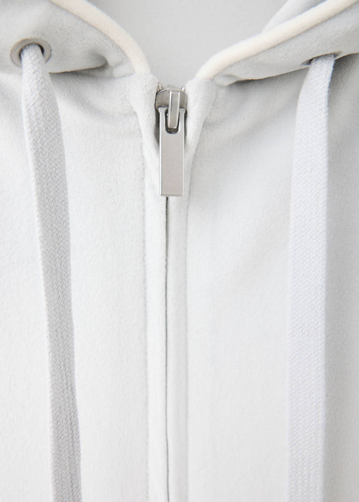 Velour sweatshirt with soft touch — Grey