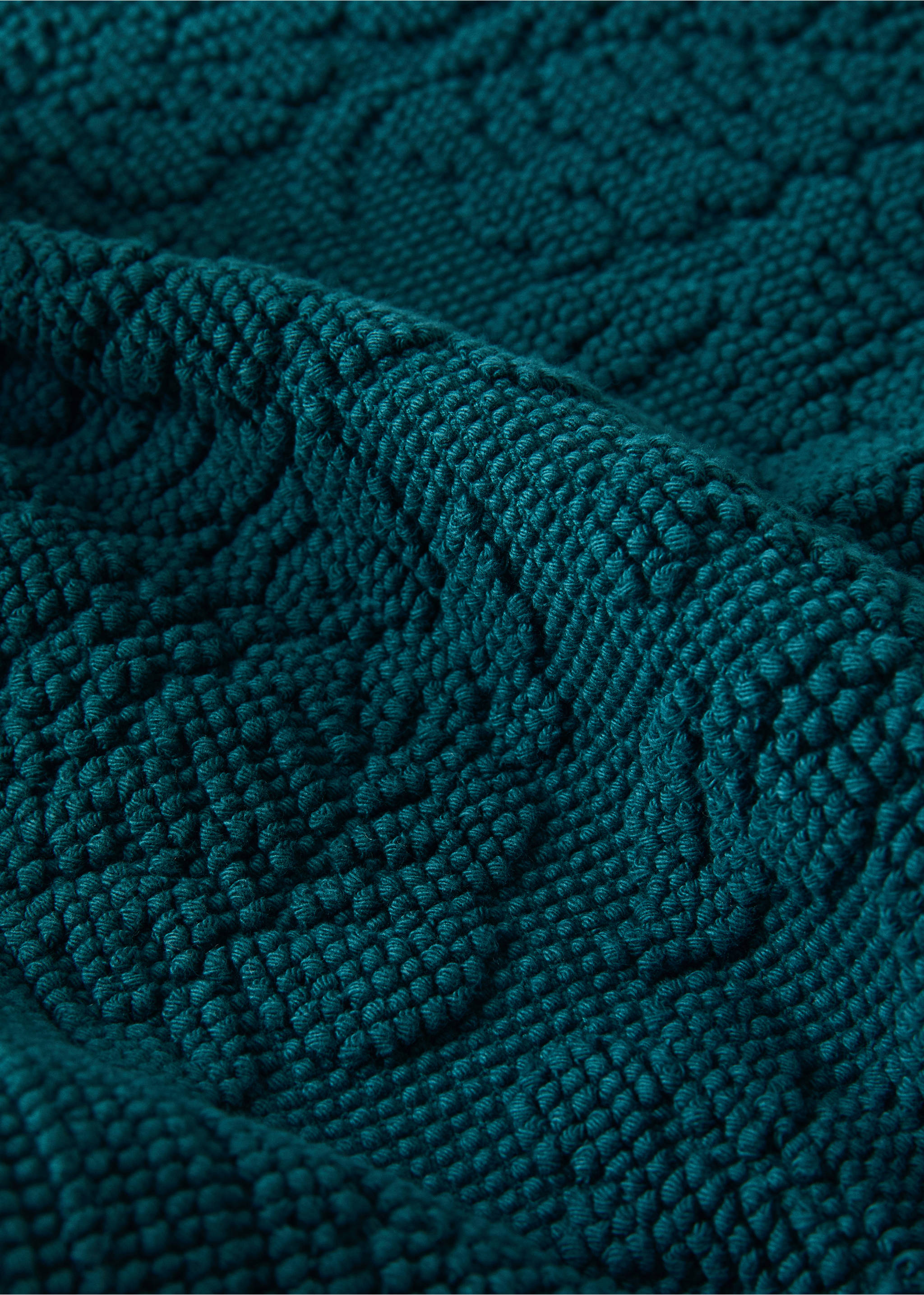 Badrumsmatta i bomullsjacquard - Detaljer om artikeln 1, Oljeblå. Ref: 37042926-00.