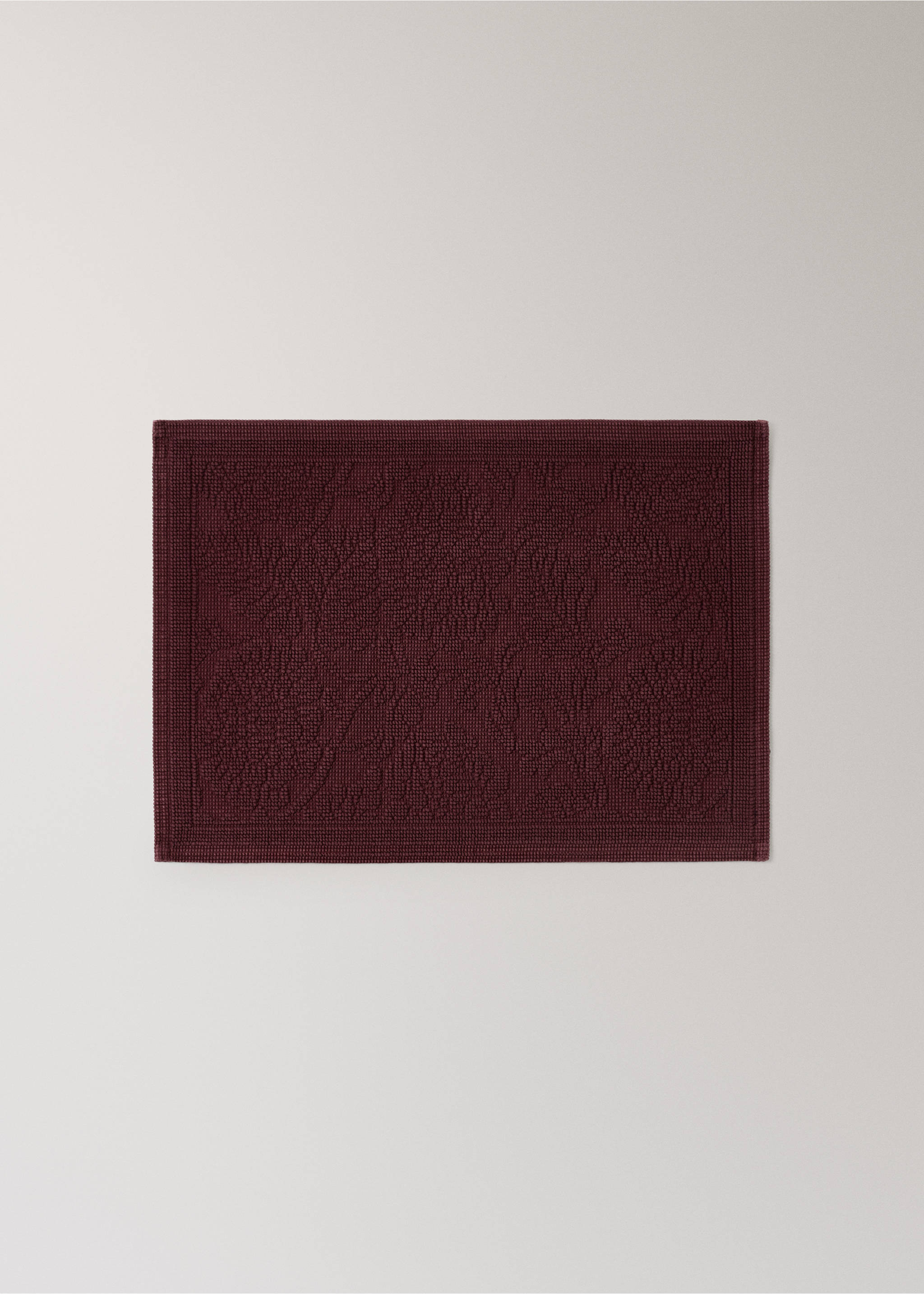 Cotton jacquard bath rug - Article without model, Cherry. Ref: 37042926-00.