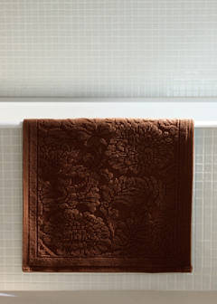Cotton jacquard bath rug — Russet 1