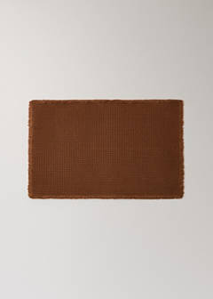 Cotton waffle bath rug — Russet 4