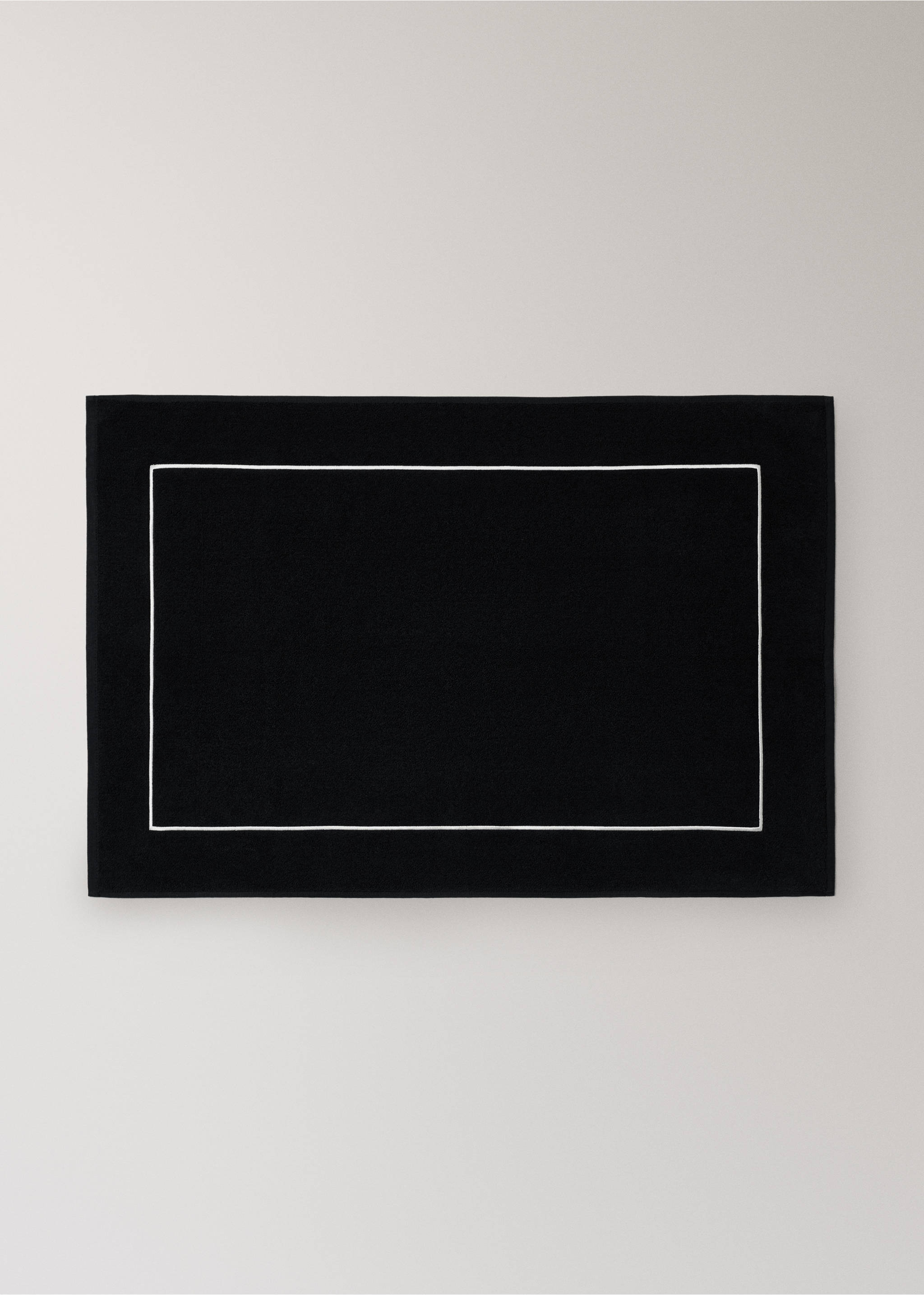 100% cotton bathroom mat - Article without model, Black. Ref: 37042929-00.