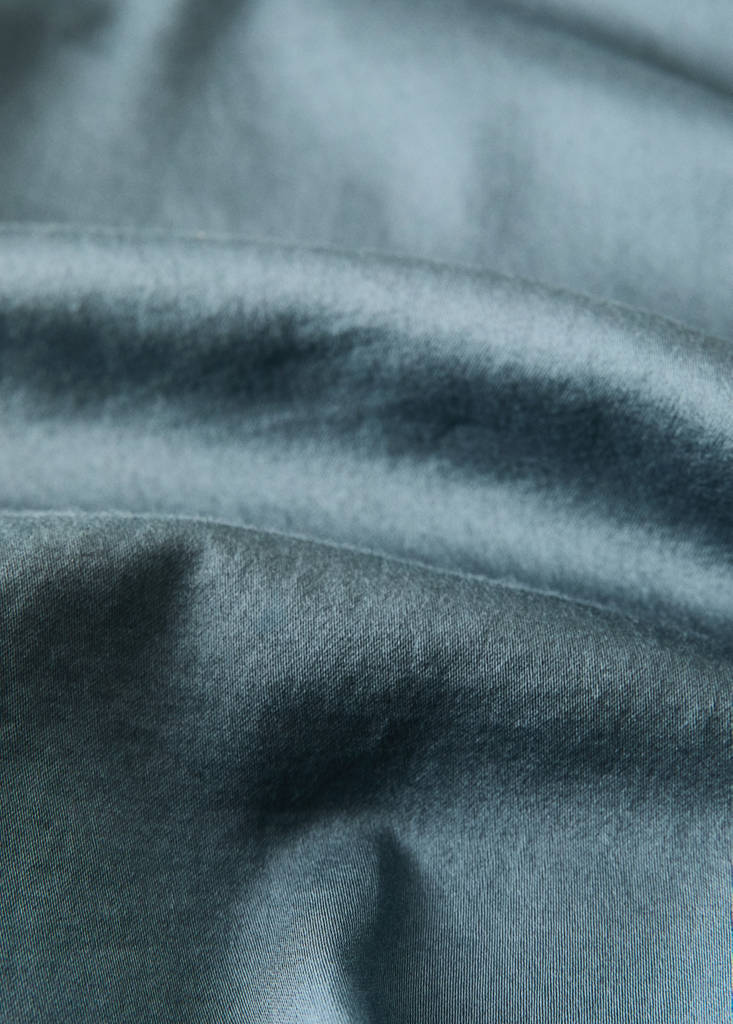 Percale cotton fitted sheet for 90 cm bed — Forest Green