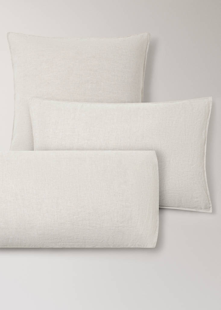Washed linen pillowcase 45x110 cm — Sand