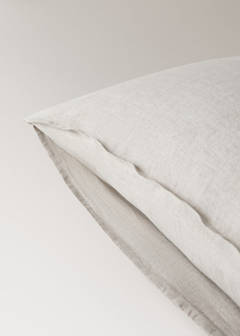 Two washed linen pillowcases 50x75 cm — Sand 2