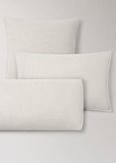 Two washed linen pillowcases 50x75 cm — Sand 4