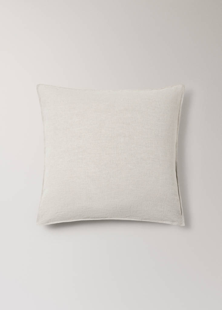 Two washed linen pillowcases 60x60 cm — Sand