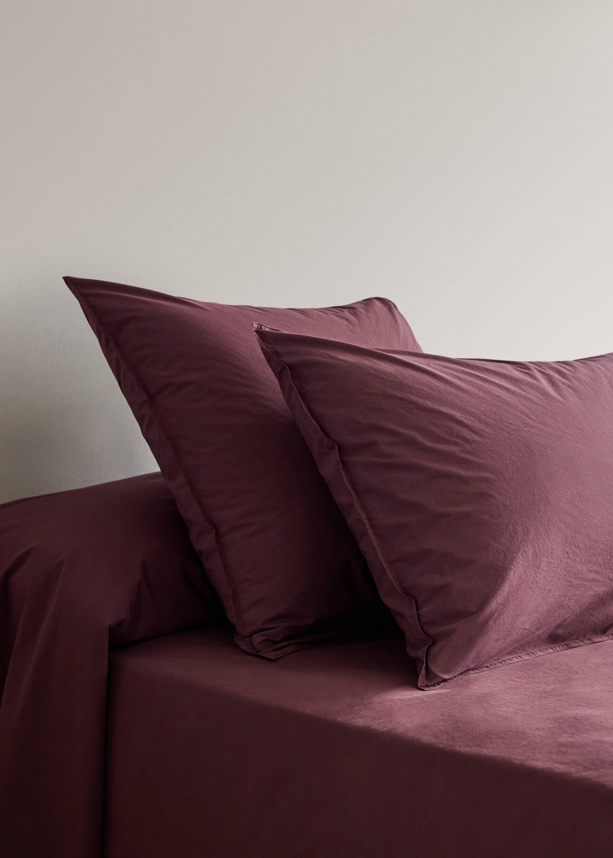 100% cotton poplin garment-dyed pillowcase 50x75 cm - General plane