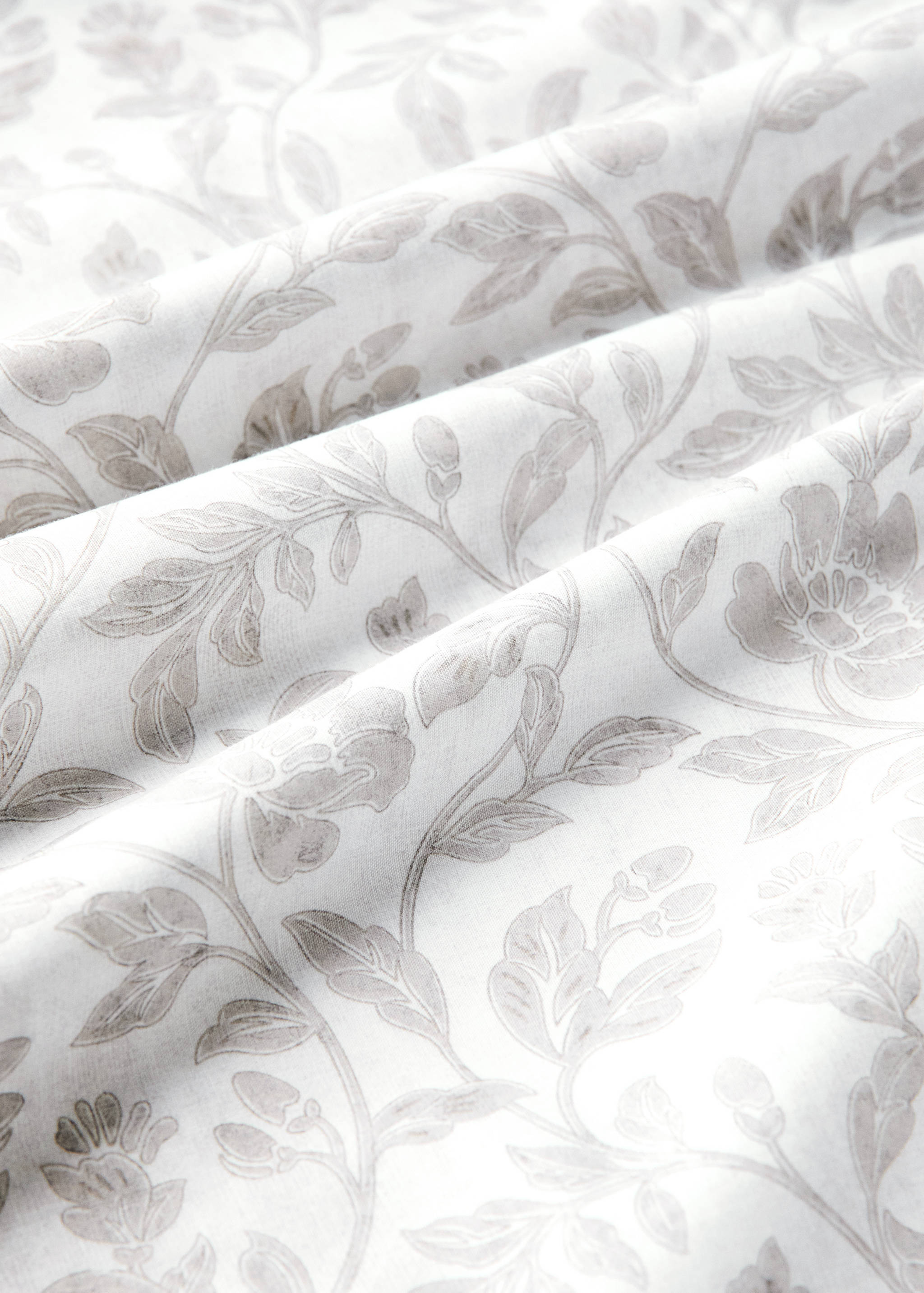 Percale cotton top sheet with floral print for 180/200 cm bed - Details of the article 2