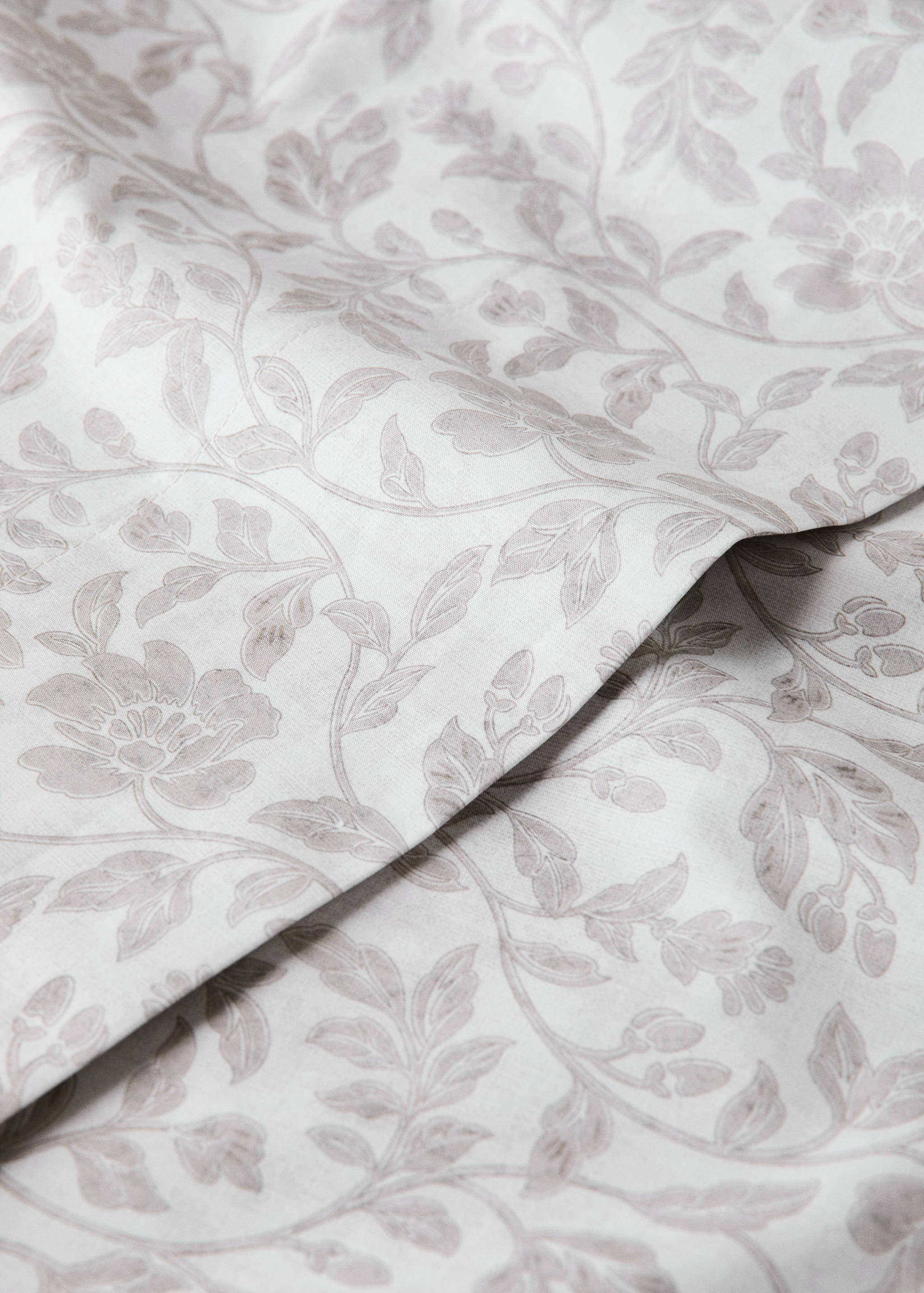 Percale cotton top sheet with floral print for a 90 cm bed - Details of the article 1