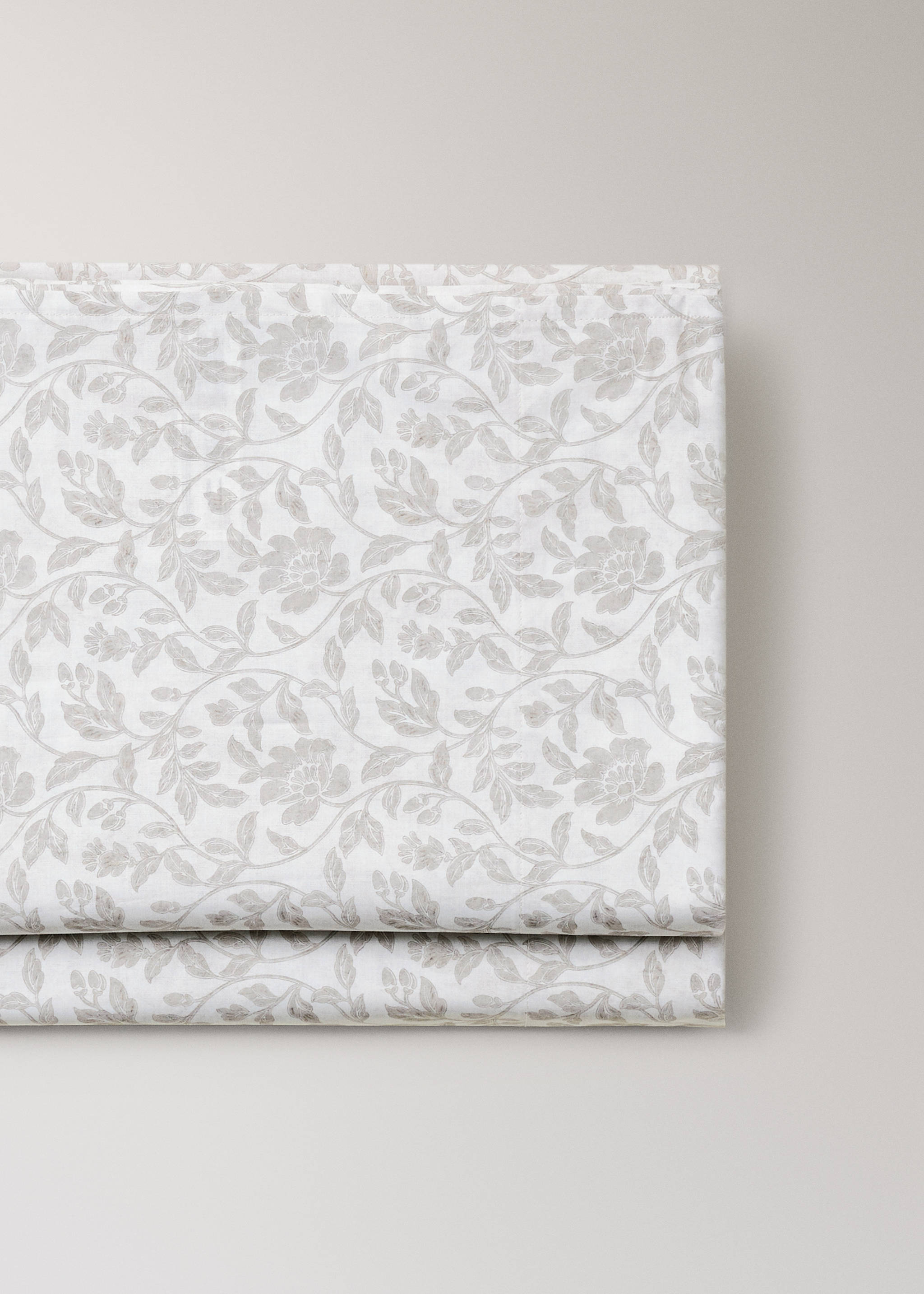 Percale cotton top sheet with floral print for a 90 cm bed - Details of the article 3