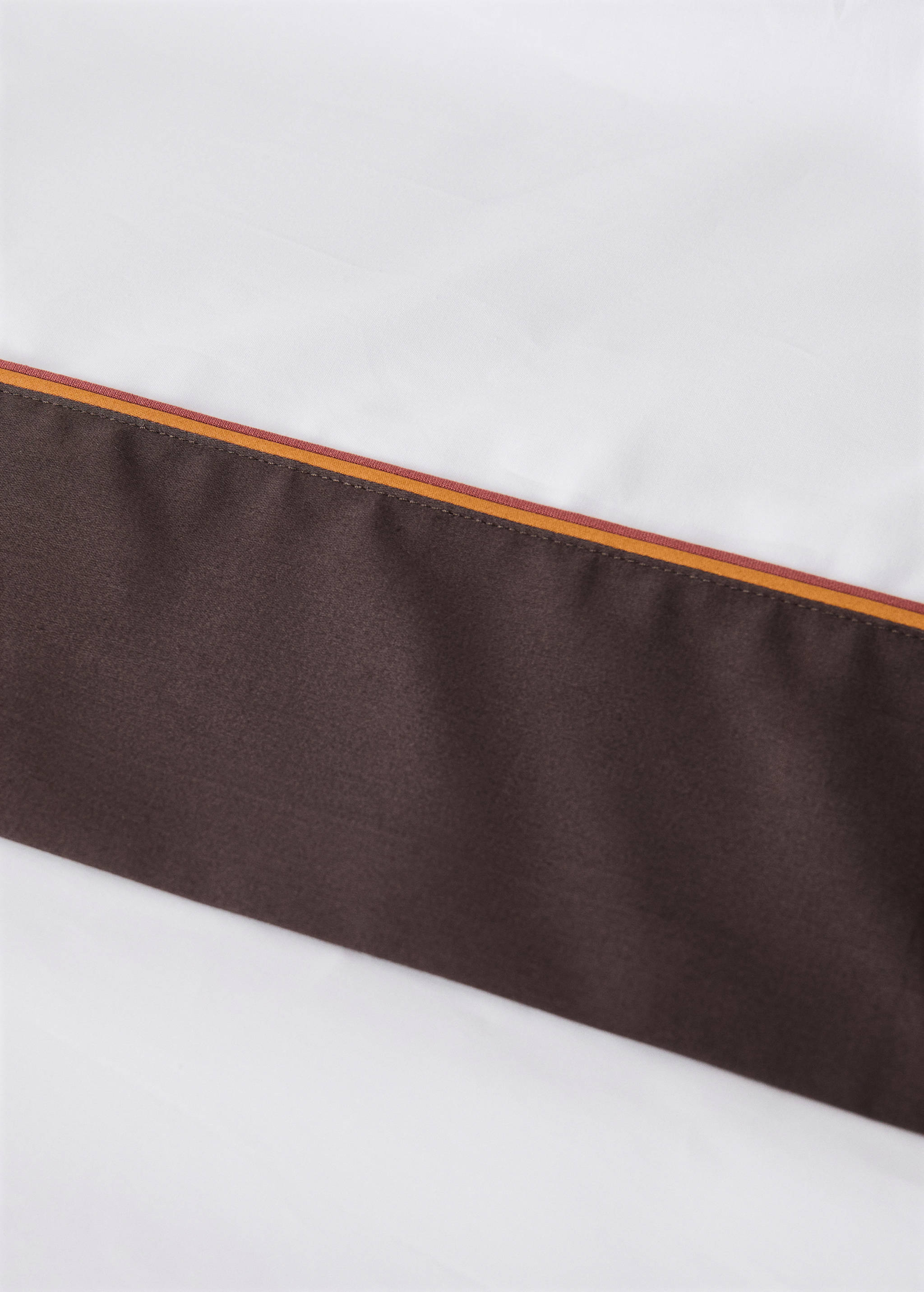 Percale cotton top sheet, 200 thread count, satin border, 90 cm bed - Details of the article 1