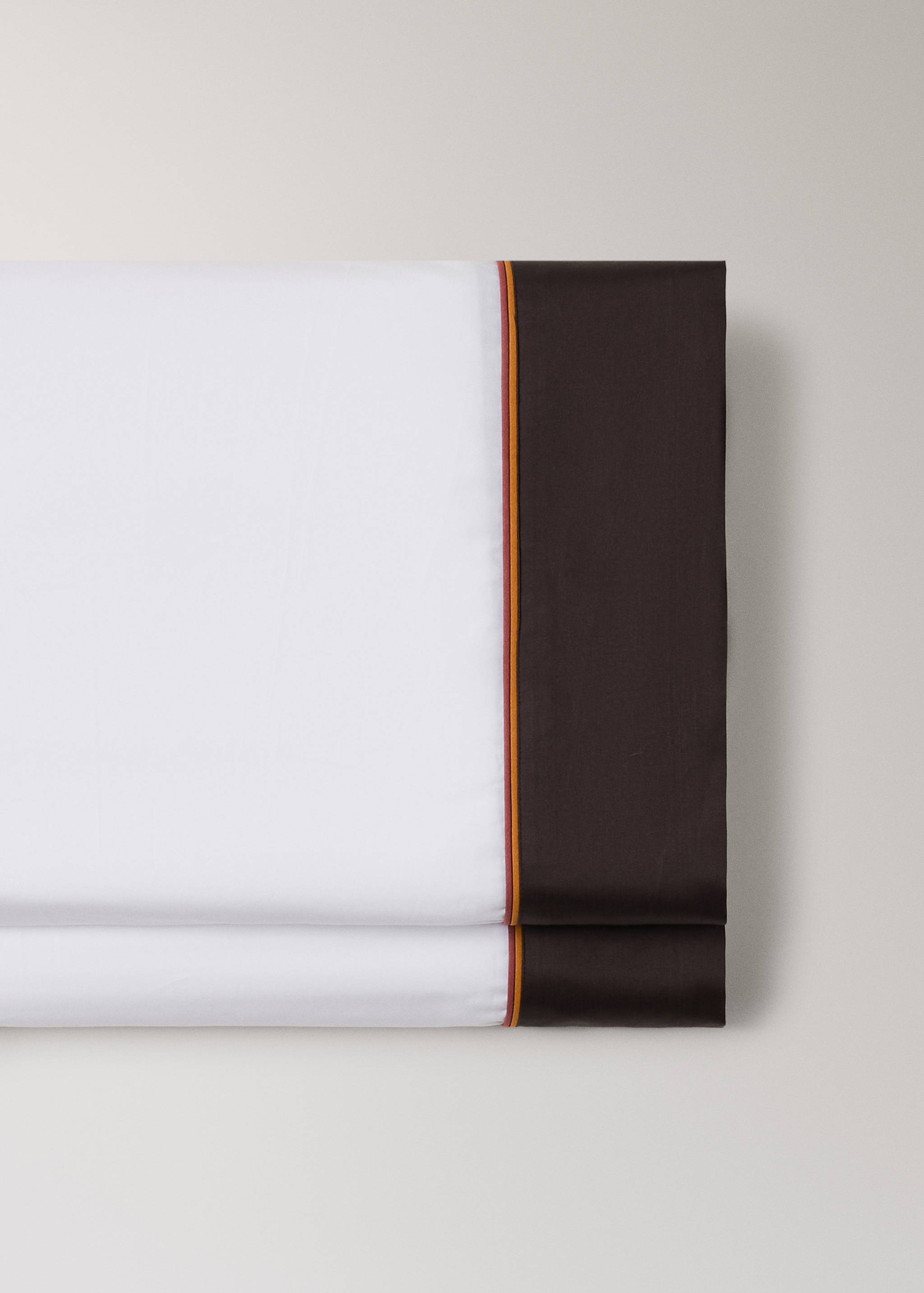 Percale cotton top sheet, 200 thread count, satin border, 90 cm bed - Details of the article 2