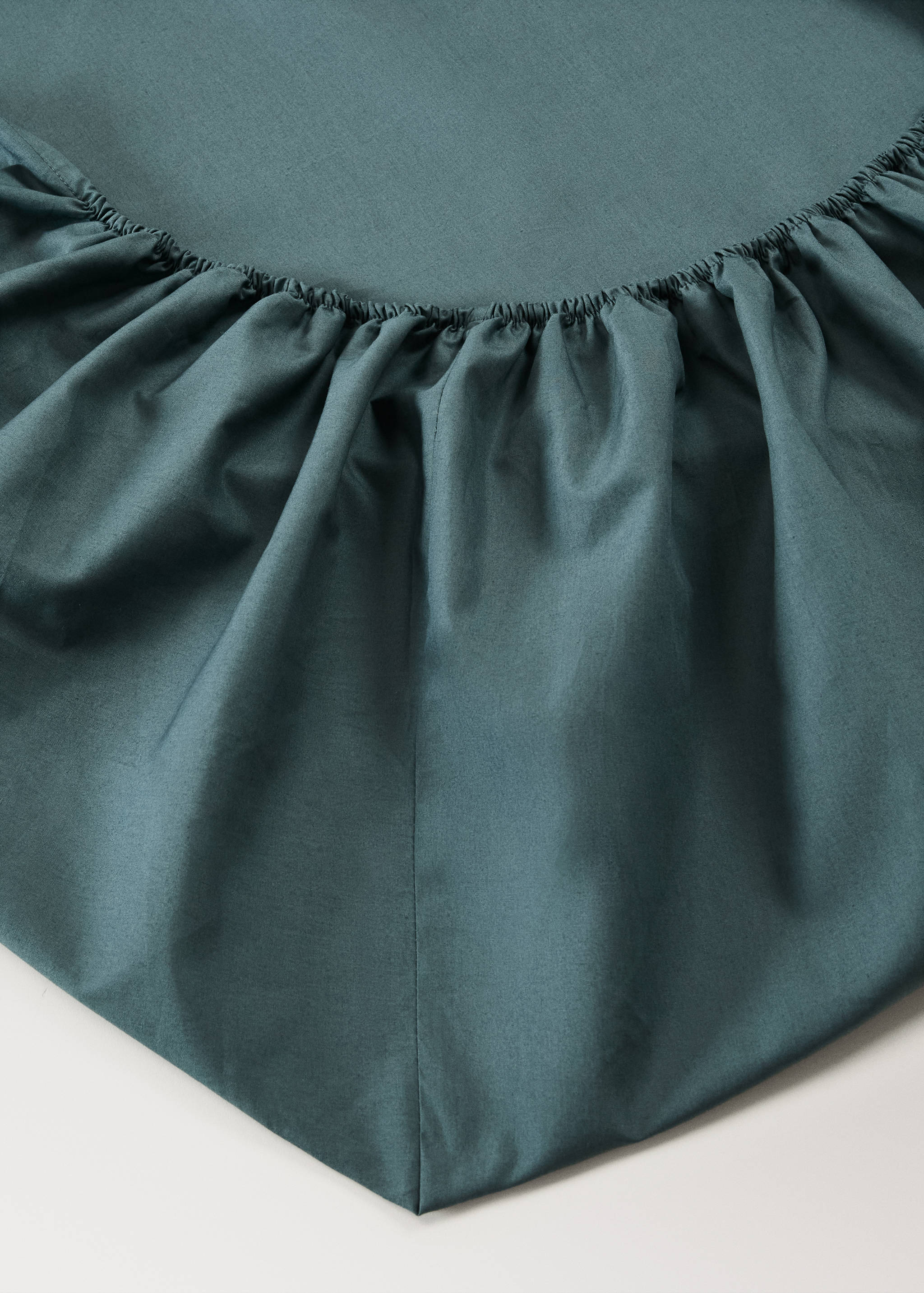 200-thread count percale cotton fitted sheet for 200 cm bed - Details of the article 2
