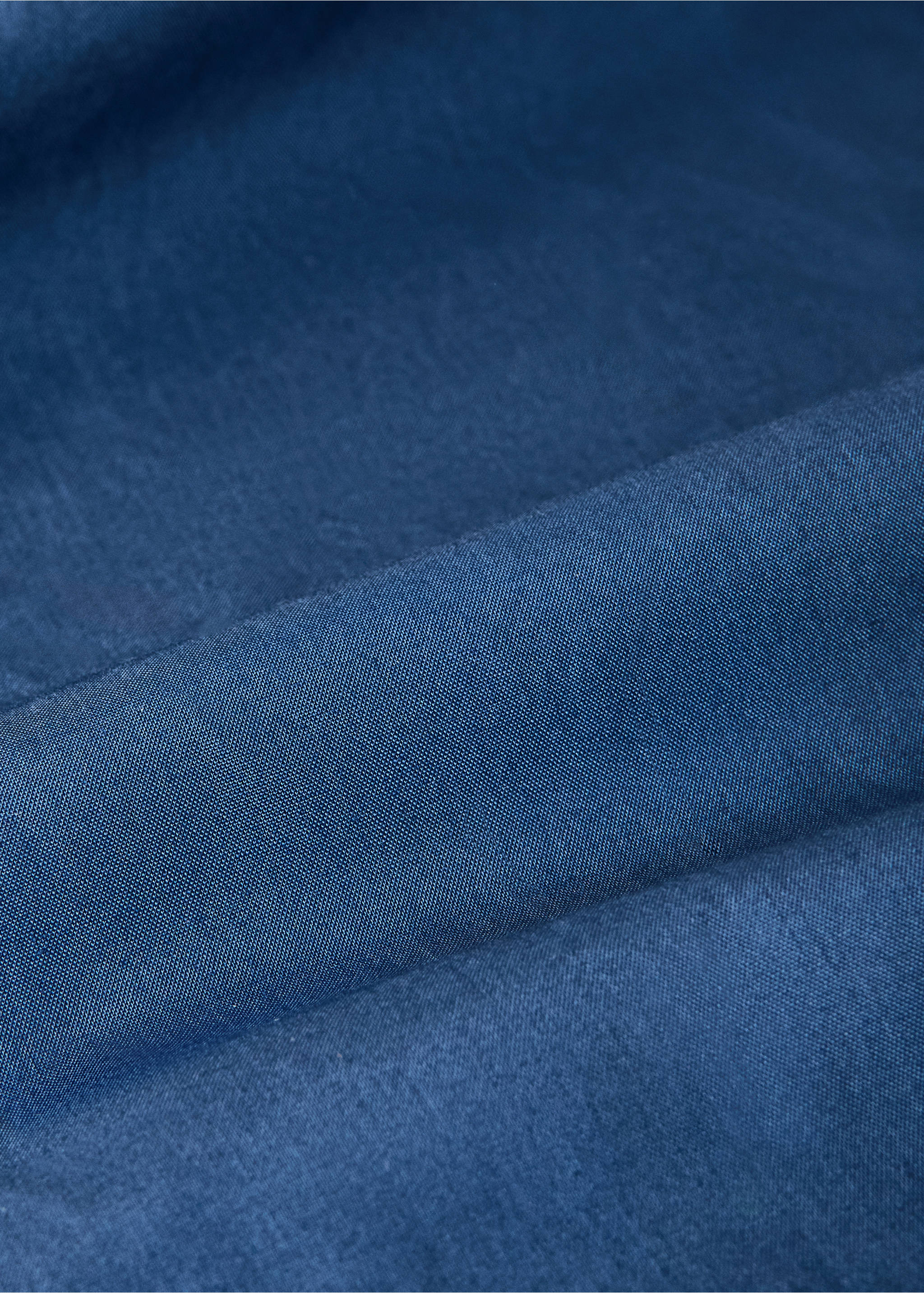 Spannbettlaken aus Baumwoll-Perkal, 200er Fadendichte, für 180 cm Bett - Detail des Artikels 1, Indigoblau. Ref: 37042953-00.