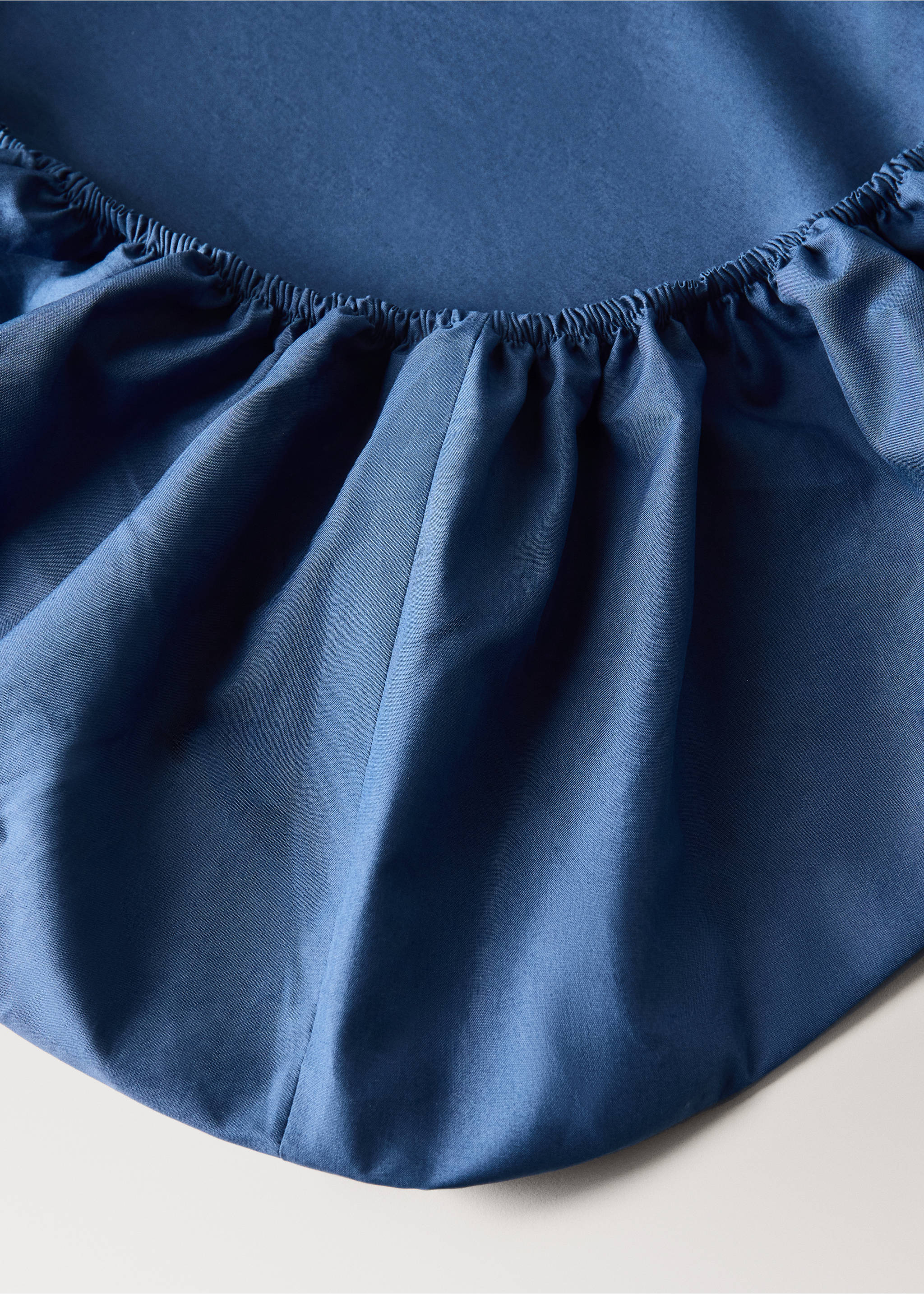 Spannbettlaken aus Baumwoll-Perkal, 200er Fadendichte, für 180 cm Bett - Detail des Artikels 2, Indigoblau. Ref: 37042953-00.