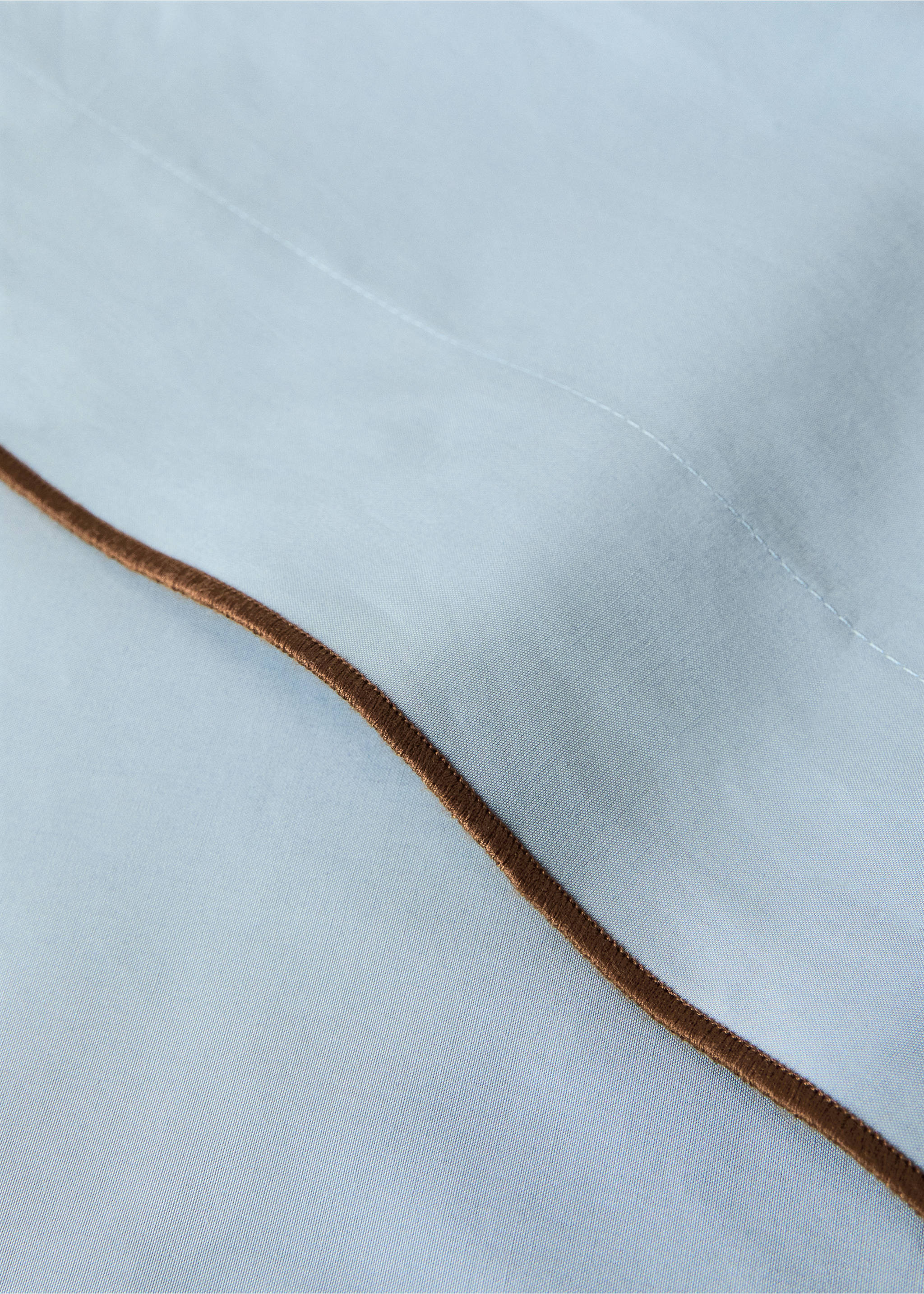 Sábana encimera algodón percal 200 hilos reversible overlock a contraste cama 90 cm - Detalle del artículo 1, Azul petróleo. Ref: 37042957-00.