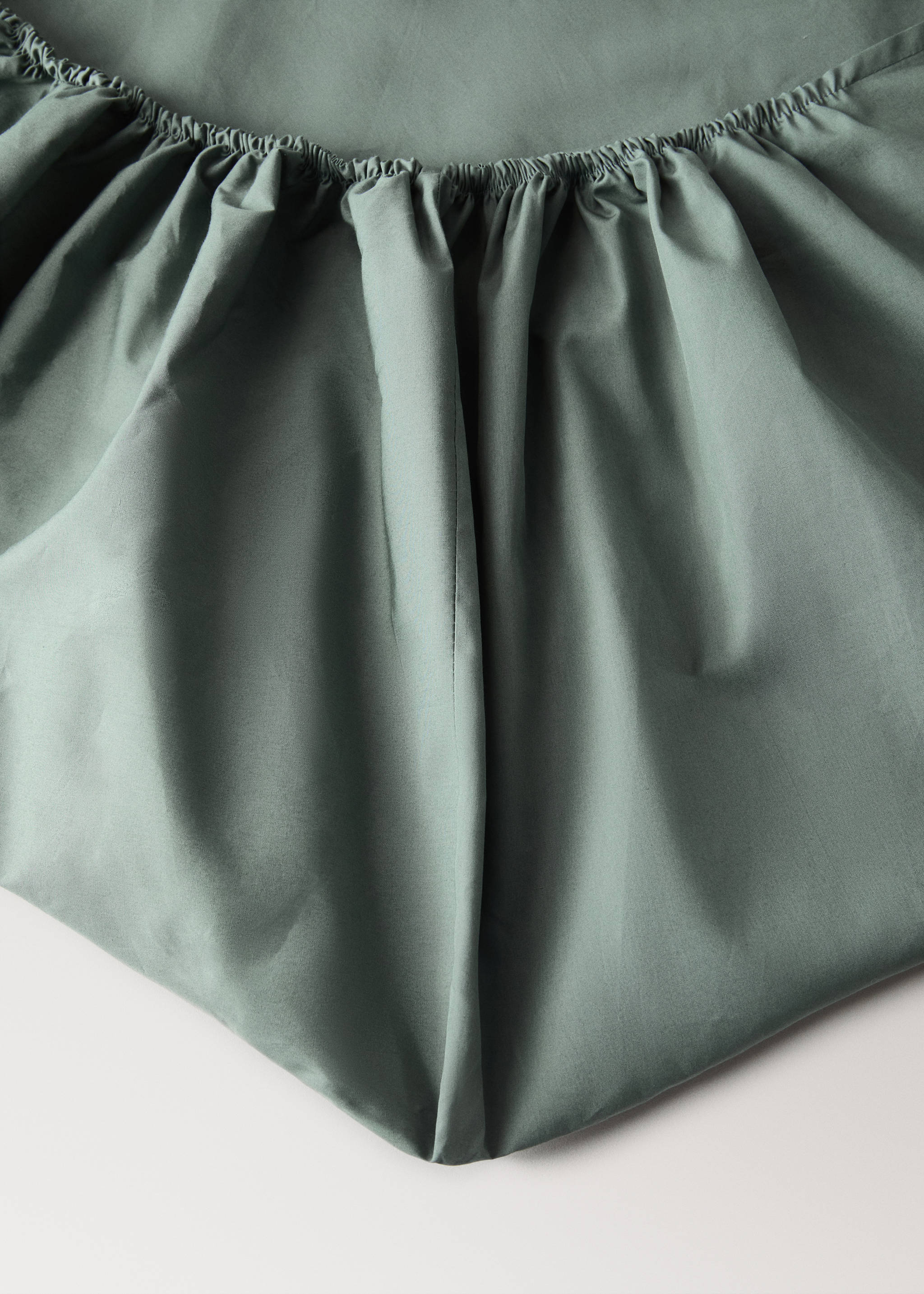 300-thread count percale cotton fitted sheet for 150 cm bed - Details of the article 1