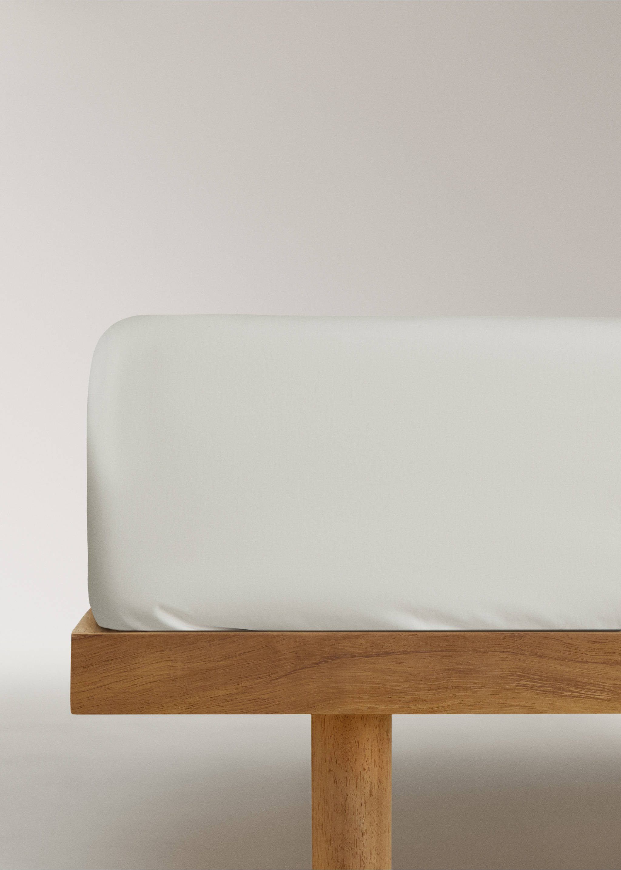 Sábana bajera algodón percal 300 hilos cama 135/140 cm - Artículo sin modelo, Arena. Ref: 37042961-00.