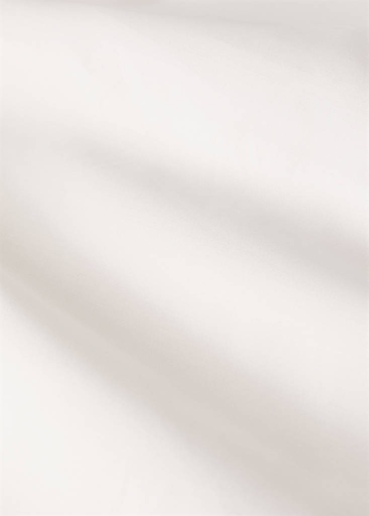 Fitted sheet 100% cotton satin Bed 150 cm — Ecru