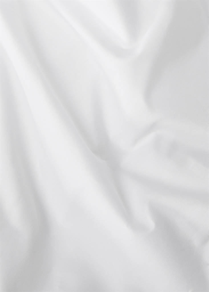 Percale cotton fitted sheet for 90 cm bed — White