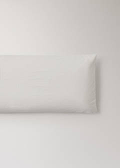 Two washed cotton pillowcases with tie closures 45x110 cm — Sand 4