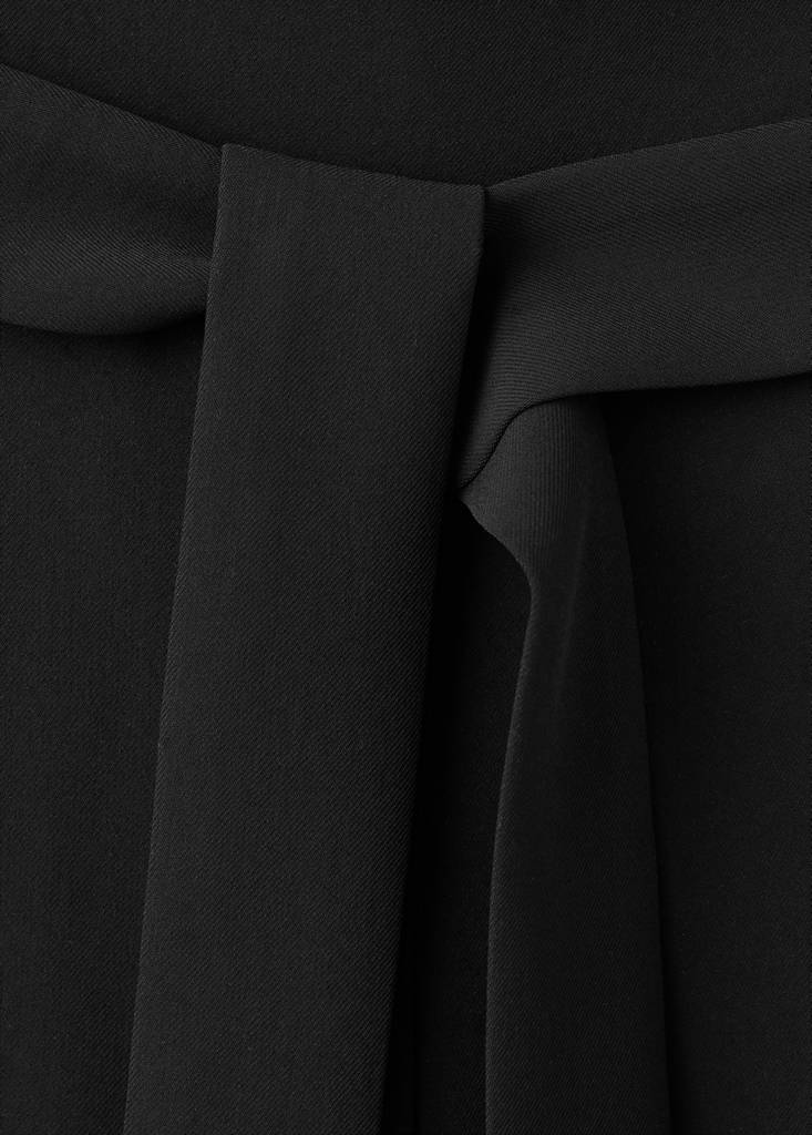 Halter-neck jumpsuit with belt — Black
