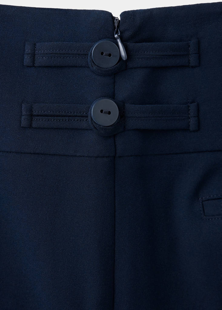 High-rise wide leg trousers — Navy