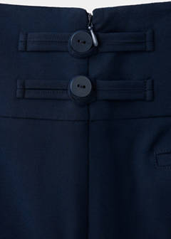 High-rise wide leg trousers — Navy 6