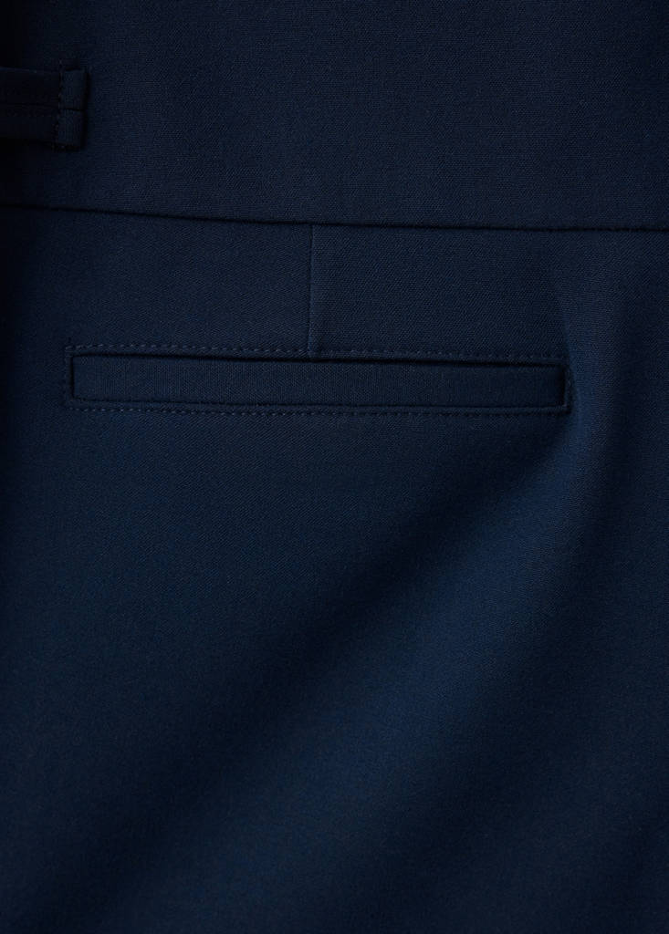 High-rise wide leg trousers — Navy