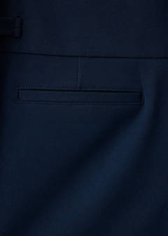 High-rise wide leg trousers — Navy 7