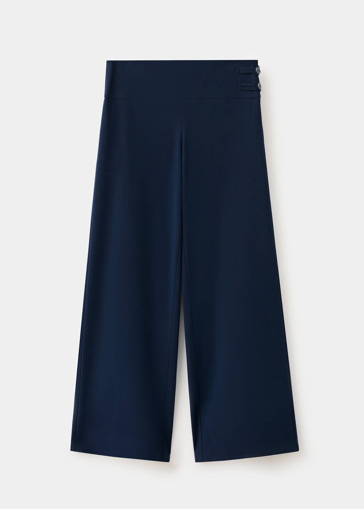 High-rise wide leg trousers — Navy