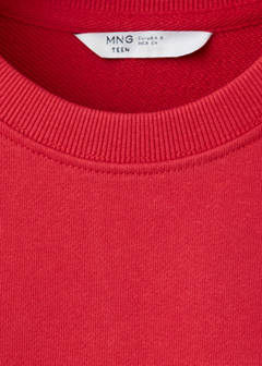 Cotton sweatshirt with stitching detail — Red 5