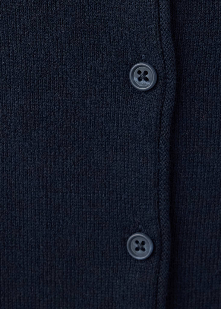 Ribbed knitted cardigan — Navy