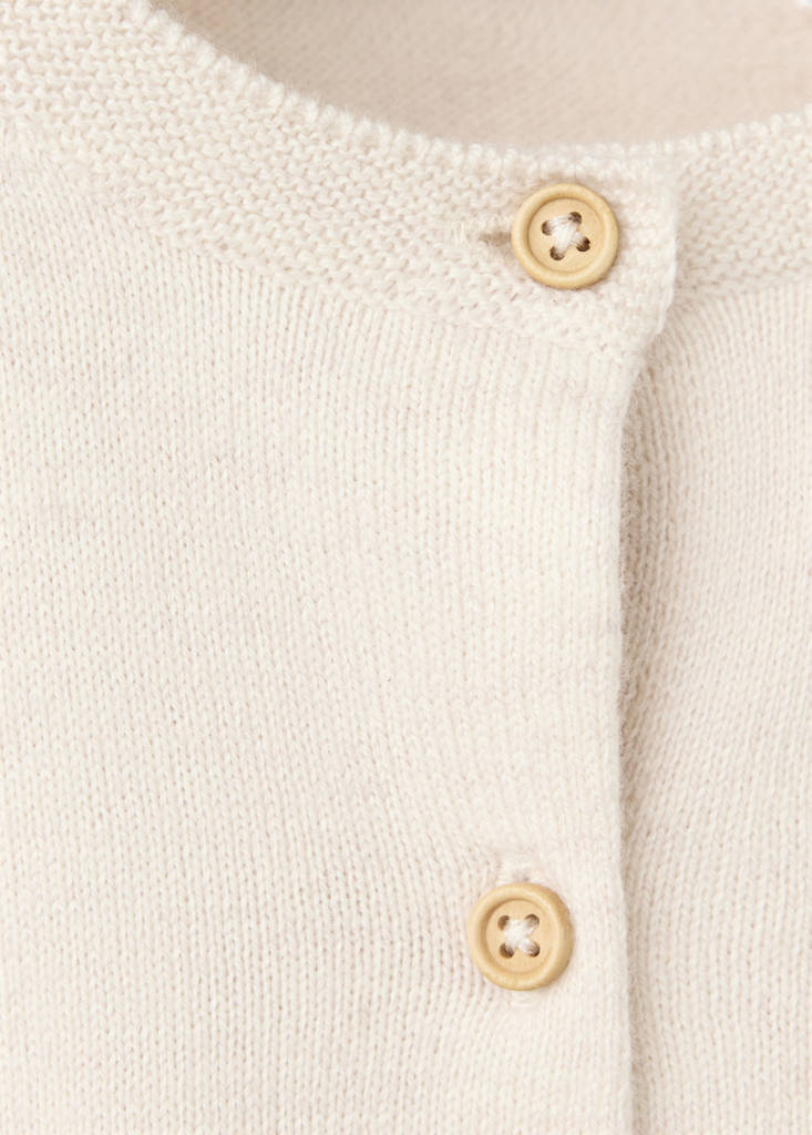 Long sleeves knit cardigan — Sand