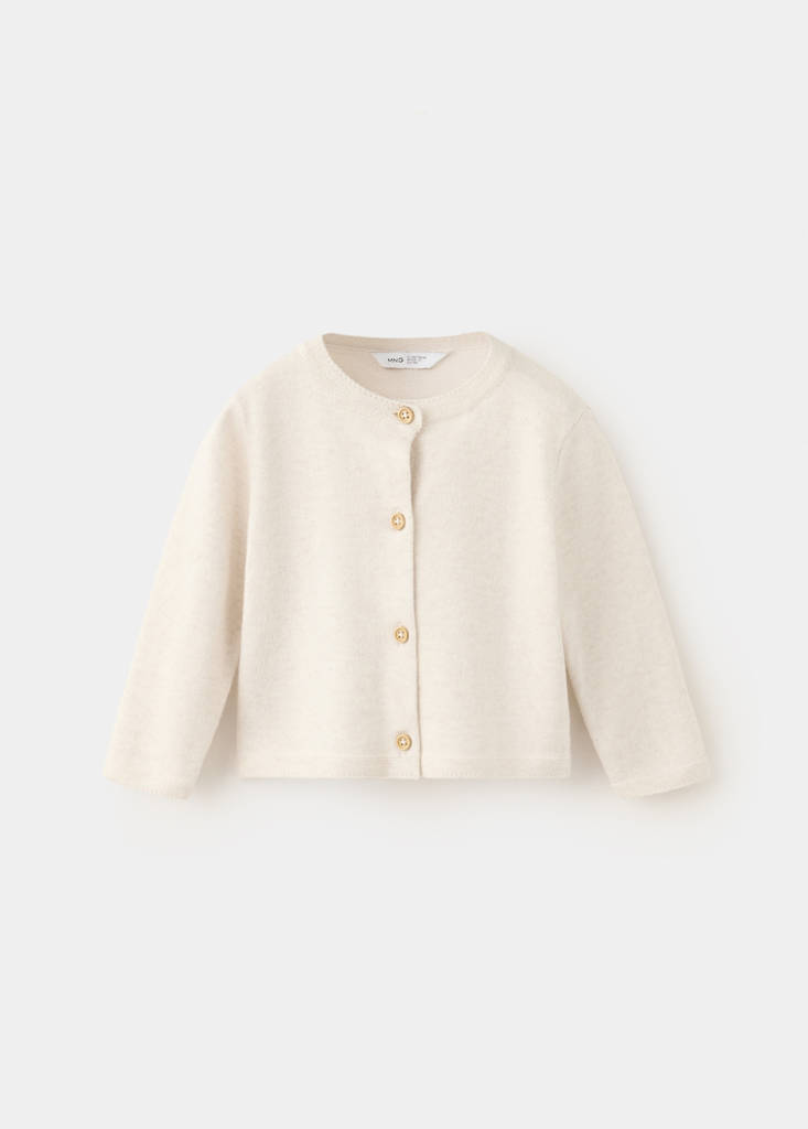 Long sleeves knit cardigan — Sand