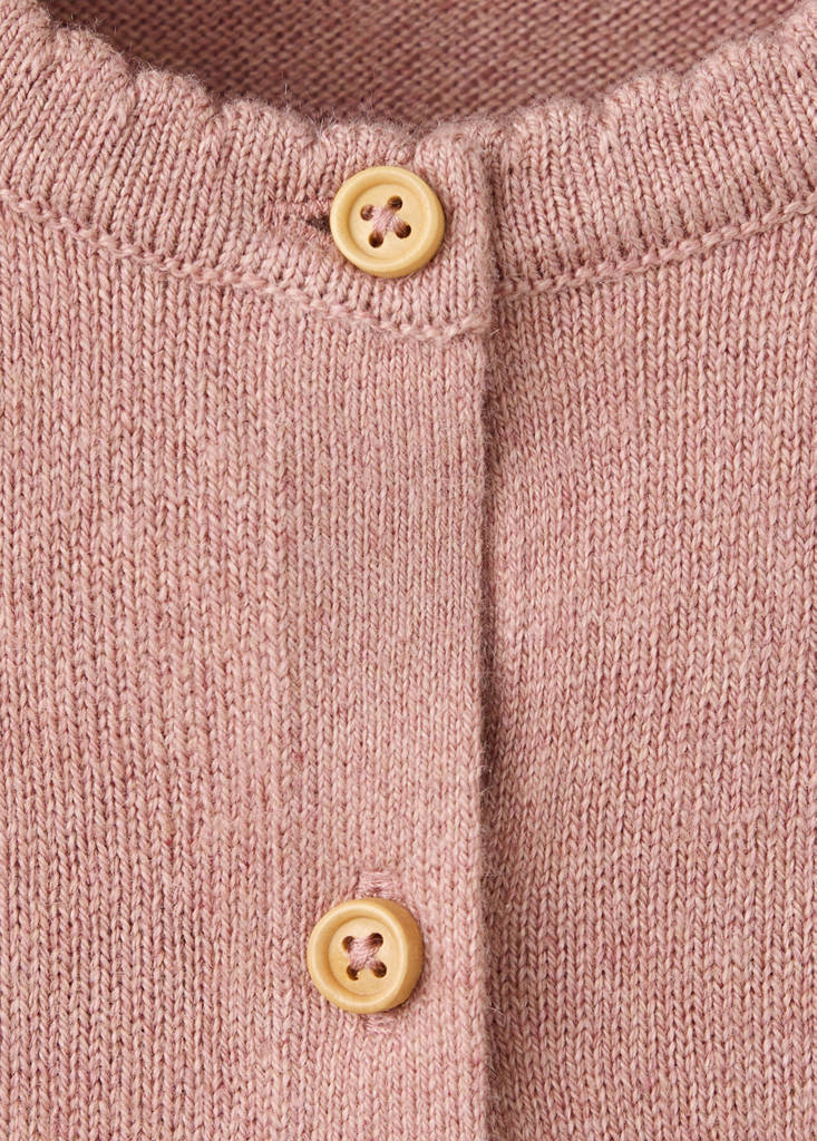 Long sleeves knit cardigan — Pink