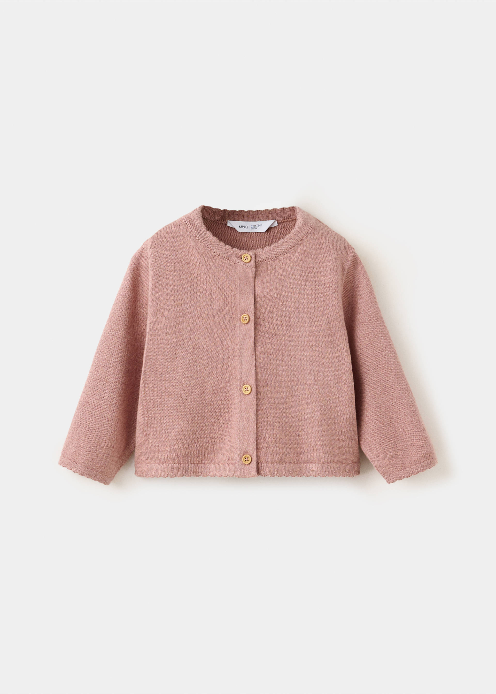 Cardigan maille manches longues - Article sans modèle, Rose. Ref: 37043285-00.