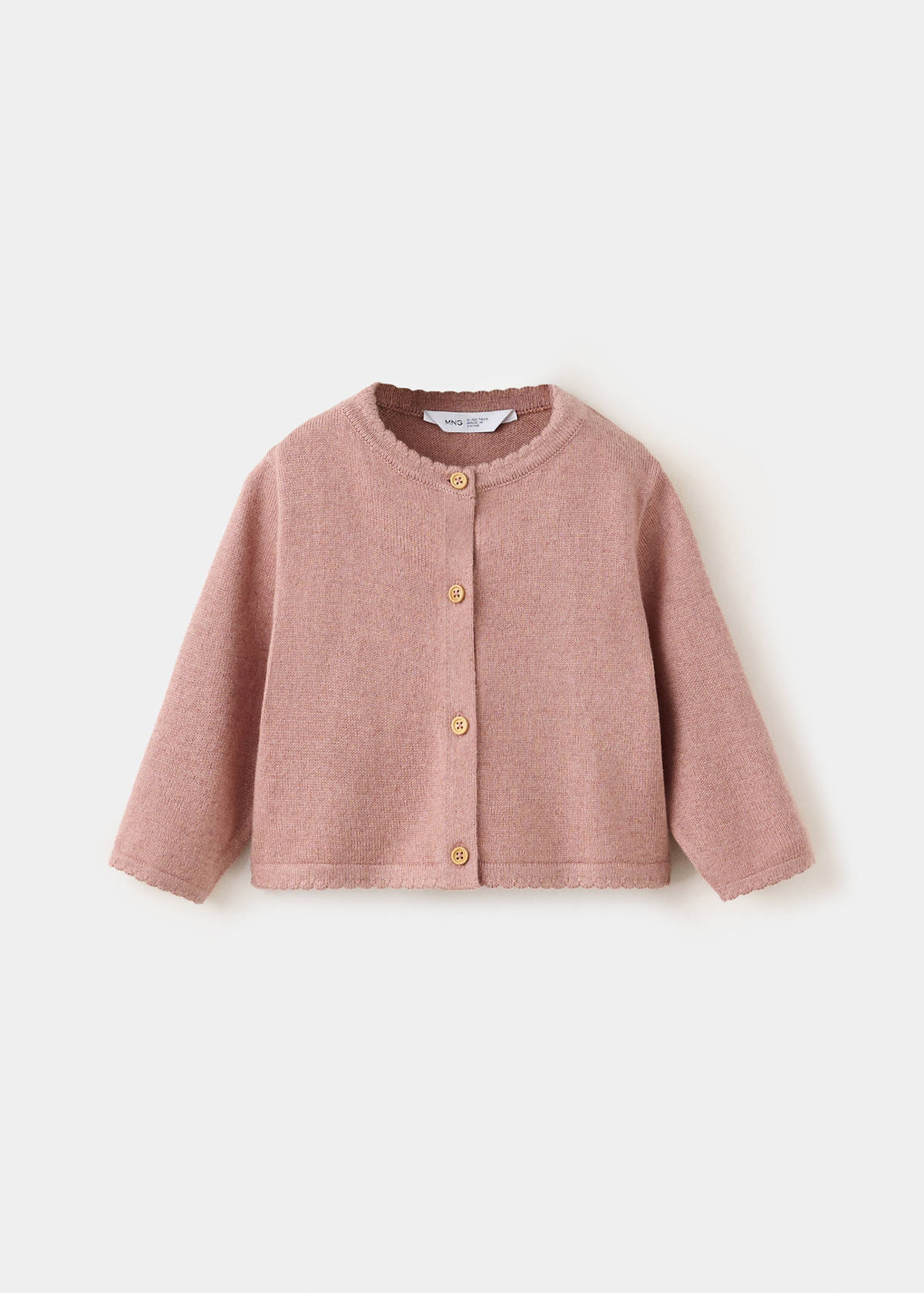 Long sleeves knit cardigan — Pink
