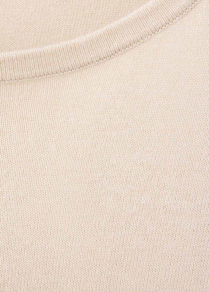 Knit cardigan with opening detail — Sand