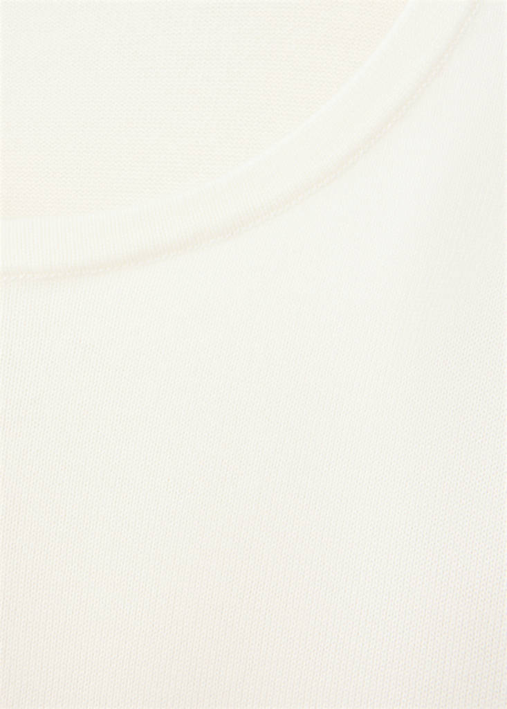 Knit cardigan with opening detail — White