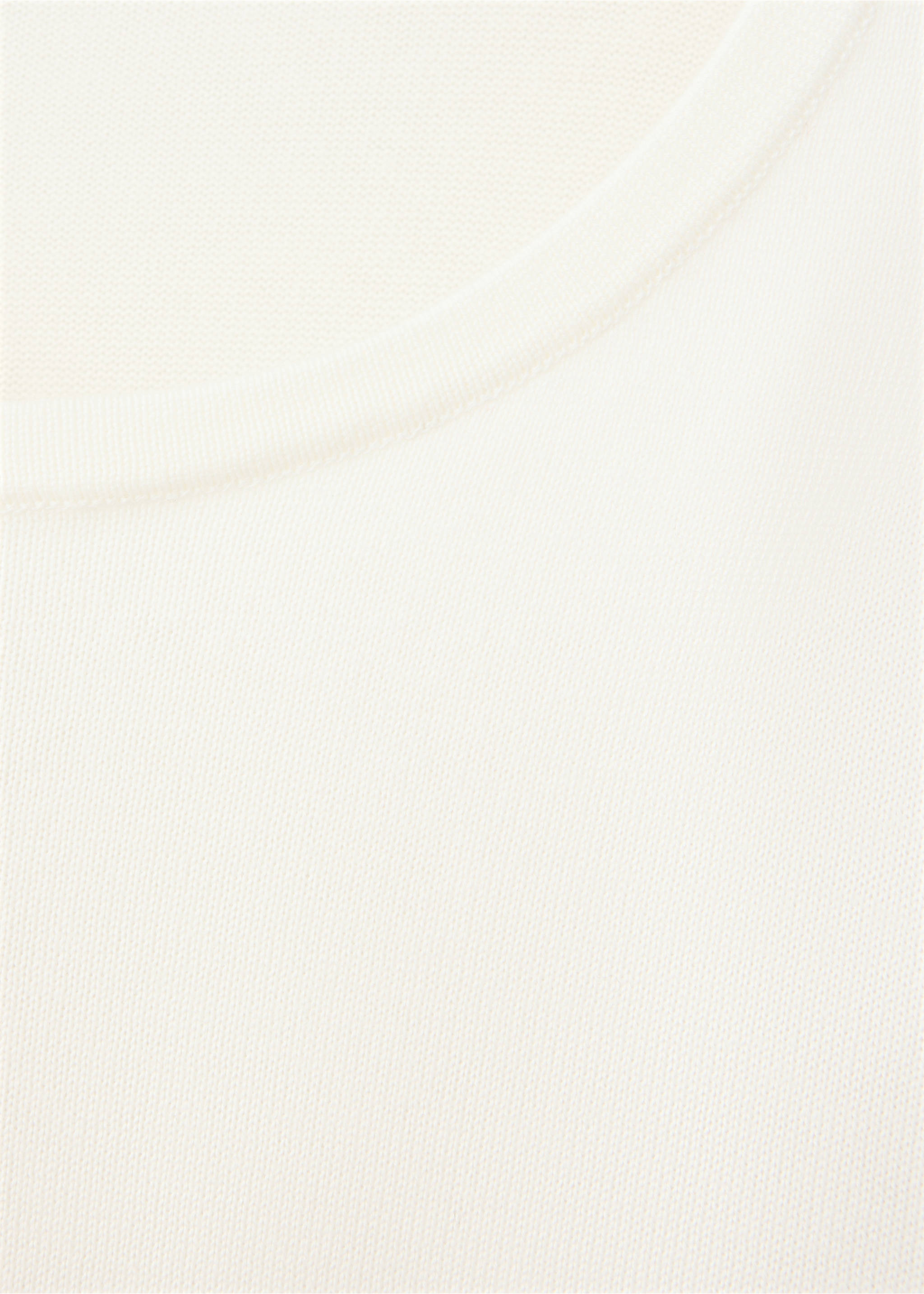 Knit cardigan with opening detail - Details of the article 8, White. Ref: 37043288-00.