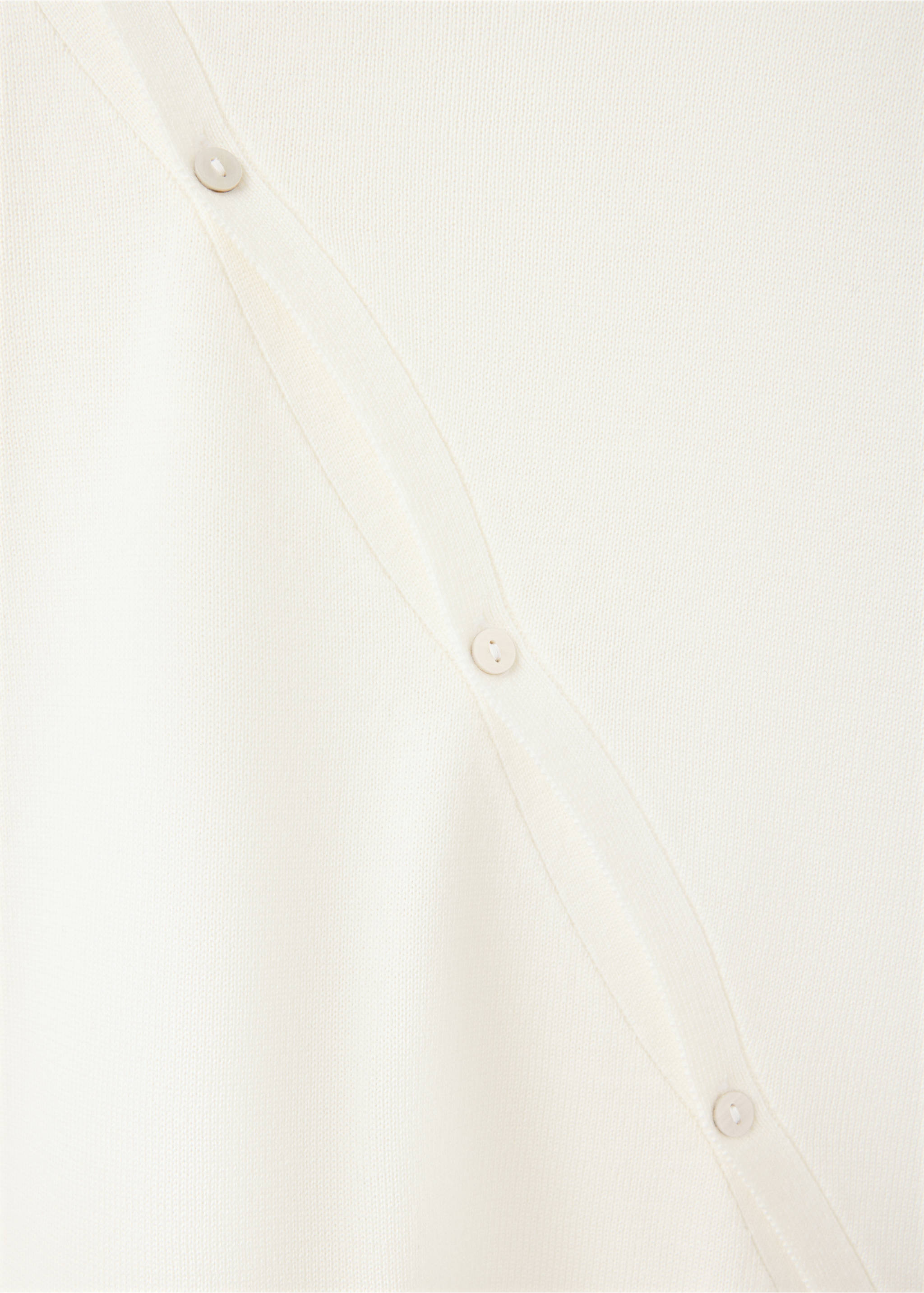 Knit cardigan with opening detail - Details of the article 0, White. Ref: 37043288-00.