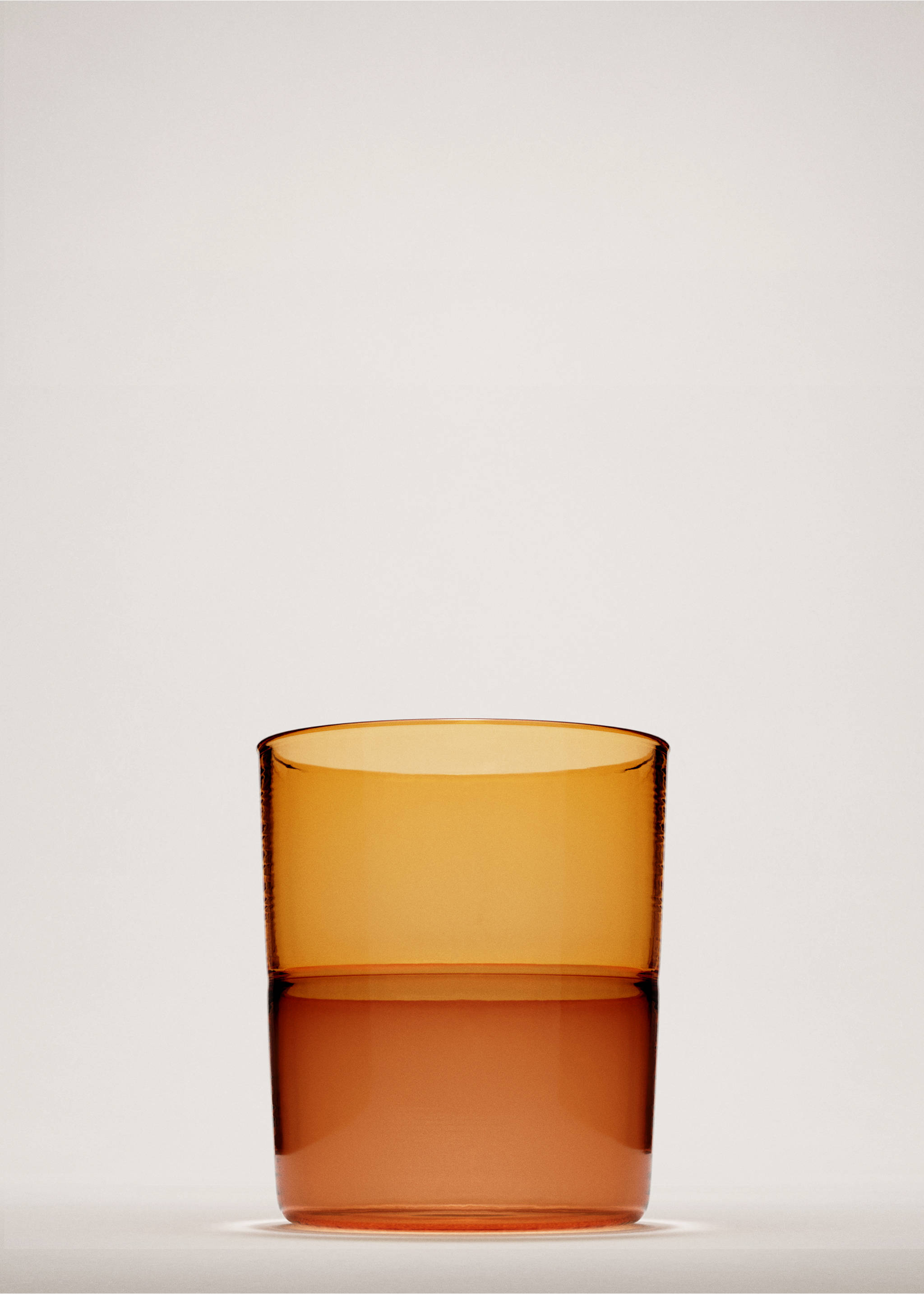 Verre en verre borosilicate bicolore - Plan général, Ocre. Ref: 37043292-00.