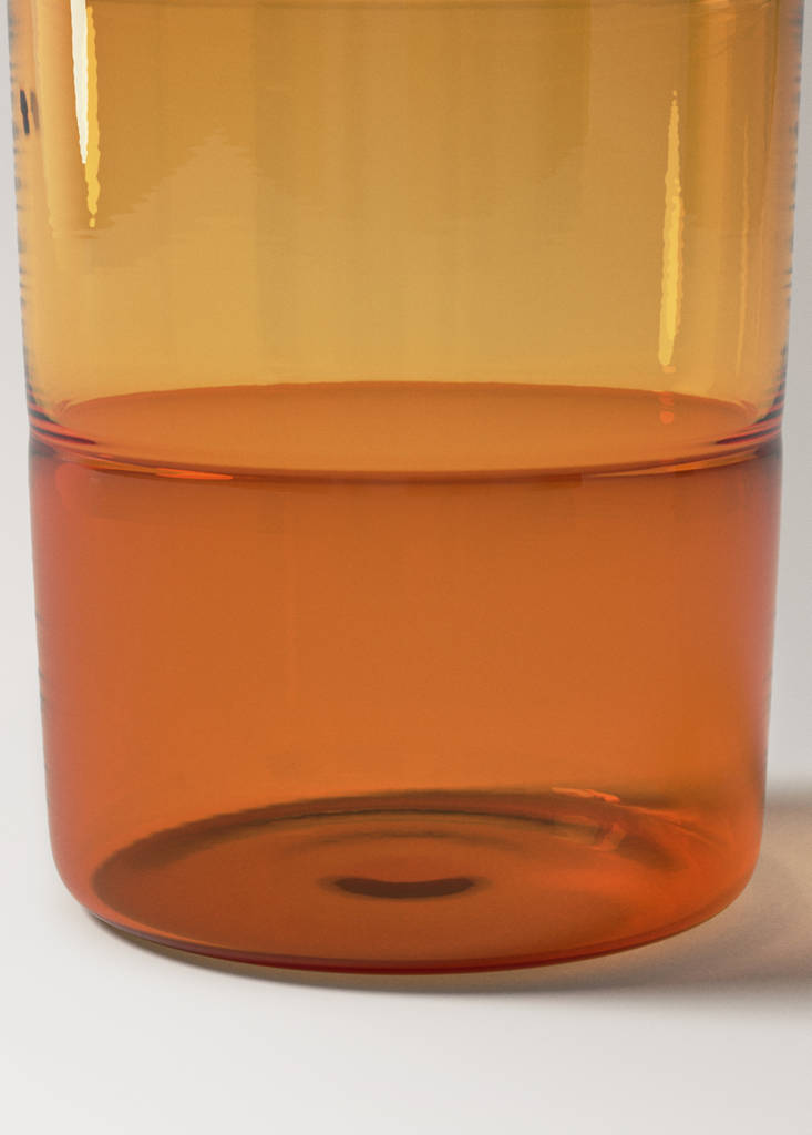 Two-tone borosilicate glass — Ochre