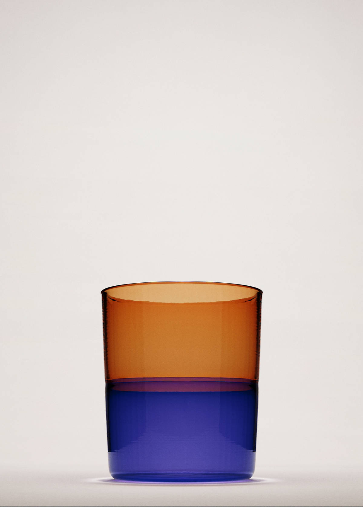 Two-tone borosilicate glass — Orange