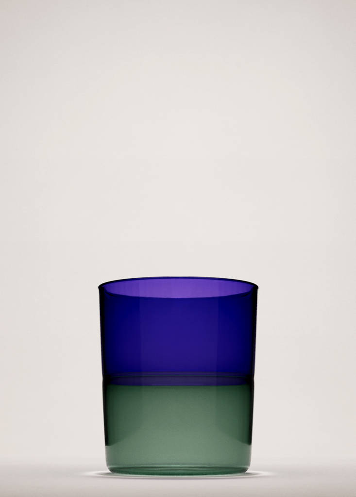 Two-tone borosilicate glass — Vibrant blue